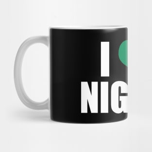 I Love Nigeria Nigerian Flag Gift Mug